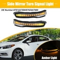 thumbnail image 2 of 1 Pair LED No.87614A7000 Left Right Side Mirror Turn Signal Amber Light Indicator for Kia Forte EX LX S, 2 of 6