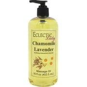Chamomile Lavender Massage Oil by Eclectic Lady, 16 oz, Sweet Almond Oil and Jojoba Oil