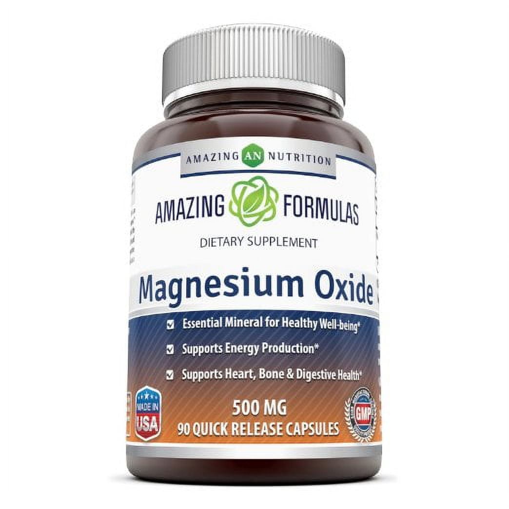 Amazing Formulas Magnesium Oxide 500 Mg 90 Capsules