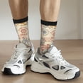 thumbnail image 6 of Susaid Vintage Nautical Print Men's Moisture Wicking Cushioned Crew Work Boot Socks Suitable for Size 36-45, 6 of 6