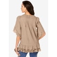 thumbnail image 2 of Roaman's Women's Plus Size Whitney Lace Shirt, 2 of 4
