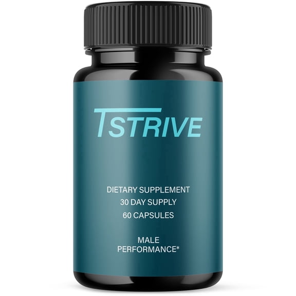 T Strive Advanced Formula Pills All Natural Vitamin Supplement 60 Capsules