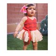 thumbnail image 6 of Jurebecia Baby Girl Princess Costume Adventure Clothes Halter Backless Jumpsuit Dress Tulle Sundress Halloween Outfits 4T,3-4Years, 6 of 8