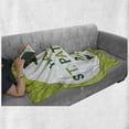 thumbnail image 6 of St. Patrick's Day Soft Flannel Fleece Throw Blanket, Retro Design Celebration Party Irish Hat and Shamrocks, Cozy Plush for Indoor and Outdoor Use, 60" x 80", Pale Green White, by Ambesonne, 6 of 6