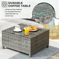 thumbnail image 4 of XIZZI 6-Pieces Outdoor Patio Furniture Sets Fully Assembled, Rattan All-weather Outdoor Sectional Conversation Sofa set with Coffee Table for Garden Backyard, Blue Cushion, 4 of 12