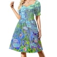 thumbnail image 1 of Vestido de noche de manga corta Water Lilies mT para mujer Vestido de noche para mujer, 1 of 7