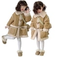 thumbnail image 3 of Beautyzll 2-7T Girls Winter Wool Coat Dress Peacoat for Toddler Kids Heavy Sherpa Jacket Hooded Warm Thicken Windproof Overcoats, 3 of 9