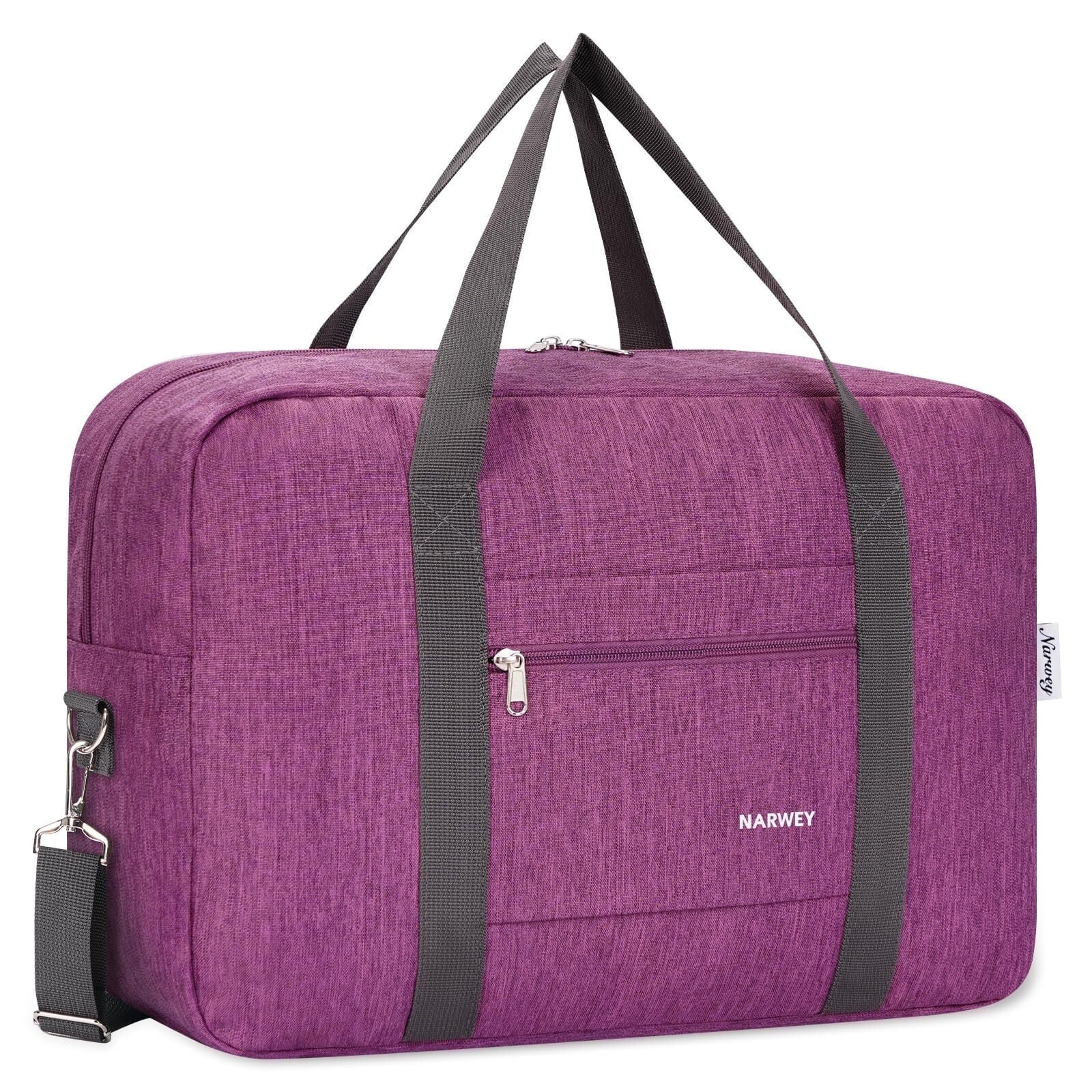 Narwey Small Carry-On Duffel Bag, Dark Purple photo 1