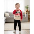thumbnail image 4 of BemeyourBBs Love Like Jesus Toddler Baby Boy Valentines Day Outfit Winter Fall Spring Newborn Baby Christening Clothes Letter Print Raglan Sleeve Sweatshirt Joggers 2 Piece Set, 4 of 9