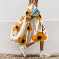 thumbnail image 1 of Women Floral Print A-Line Dress Summer Fashion O Neck Loose Office Party Dresses Casual Half Sleeved Boho Beach Dress Vestidos2XL Gao Jinjia LED, 1 of 2