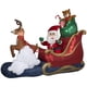 thumbnail image 1 of Papá Noel inflable en trineo con dibujos animados de gemas de 2,1 m con luces LED, 1 of 5
