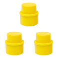 thumbnail image 2 of 3 Pack Yellow Press-Type Soda Bottle Stoppers, Reusable Carbonation Preserving Sealing Caps for Carbonated Beverage Bottles, Leakproof & Food-Grade Silicone Bottle Covers, Dishwasher Safe, 2 of 5
