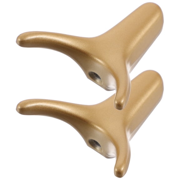 LEORX 2Pcs Jacket Hooks for Wall Coat Hooks Zinc Alloy Golden for Organizing Items in Living Room