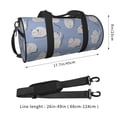 thumbnail image 2 of Balery Cute Fat Cat Bolsa de Gimnasio para Mujeres y Hombres, Bolsa de Viaje Impermeable, Bolsa de Fin de Semana con Compartimento para Zapatos y Bolsillo Húmedo, 2 of 6