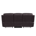 thumbnail image 4 of Relax a Lounger Easton Reclining Sofa in Java Brown Faux Leather Upholstery, 4 of 7