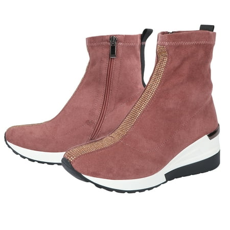 

1 Pair Fashion Women s Ankle Bootie Suede Sports Boots for Winter and Autumn