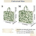 thumbnail image 2 of FORMRS Womens Corduroy Tote Bag Crossbody Shoulder Handbag with Pocket, Green Floral, 2 of 7