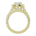 thumbnail image 3 of Unique Moments 3 Ctw Lab Grown Princess Halo Diamond Engagement Matching Wedding Ring Set 10K Yellow Gold, 3 of 7