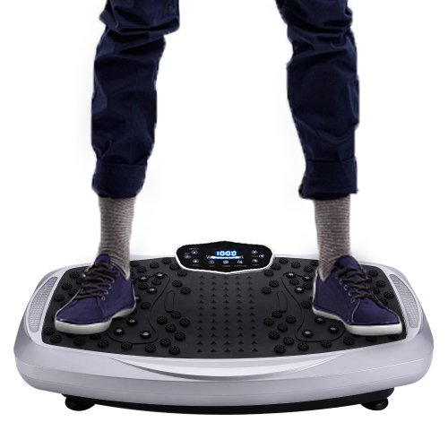 Vibration Plate 330Lbs LCD 3 Levels Massage Remote Bluetooth USB