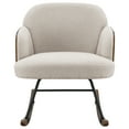 thumbnail image 3 of Paige Boucle Upholstered Mid Back Rocking Chair Beige, 3 of 12