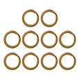 thumbnail image 1 of 5x10 Pieces Brass Flat Round Split Key Chain Rings Key Holder Craft 15mm 5 Pcs, 1 of 6