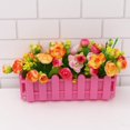 thumbnail image 4 of Mini Flower Box Fence Design Plastic Flower Pot Bonsai Desktop Ornament（Yellow）, 4 of 5