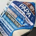 thumbnail image 3 of Papa Blanket Gifts for Fathers Day for Papa Gift from Granddaughter Papa Gift from Grandson - to My Papa Love Support Blanket for Sofa Bed - Birthday for Papa 60''''x80'''', 3 of 6