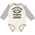 thumbnail image 3 of Inktastic Handpicked for Earth by My Grammy in Heaven with Angel Wings Boys or Girls Long Sleeve Baby Bodysuit, 3 of 5