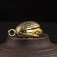 thumbnail image 3 of Creative Pistachio Shape Keychain Pendant Made of Copper for Decoration Coffee Color 2 Pcs, 3 of 9