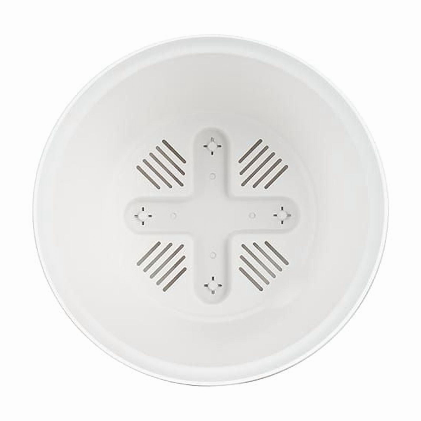 Mainstays Basic bell planter 12 inch White, Classic Design with Attached Tray Durable Weather Resistant, 12" white bottom tray. Durable, lightweight, and weather-resistant.