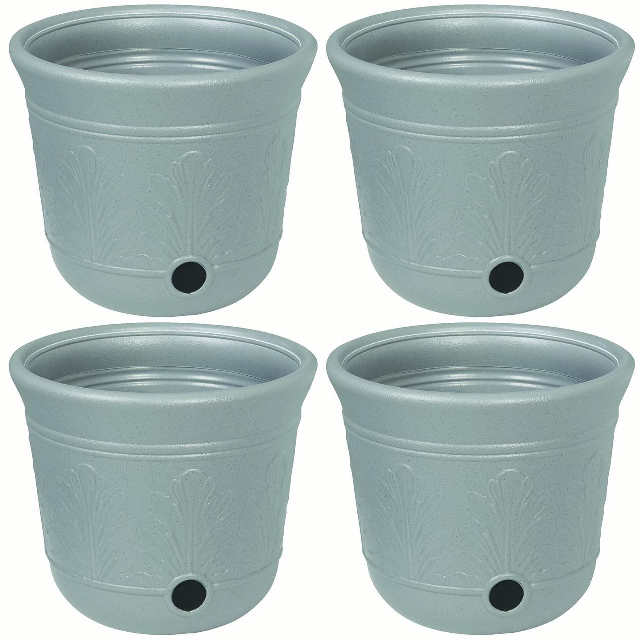 Suncast 300 Foot Heavy Duty 5 Gallon Decorative Garden Hose Pot, Gray