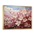 thumbnail image 2 of Designart "Dogwood Dream Pink White painting" Floral Floater Framed Canvas Wall Art, 2 of 7
