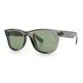 thumbnail image 5 of Retro Concave Curved Front Horn Rim Hipster Plastic Fashion Sunglasses Slate - Green, 5 of 7