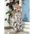 thumbnail image 5 of OYYN Womens Off Shoudler Boho Dresses Summer Casual Vacation Beach Flowy Sundress, 5 of 5