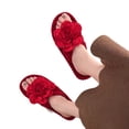 thumbnail image 4 of Xfvqtps Womens Corduroy Open Toe Slide Slippers Warm Flat House Shoes for Bedroom Living Room Fall Winter Cozy Indoor Comfortable Footwear, 4 of 6