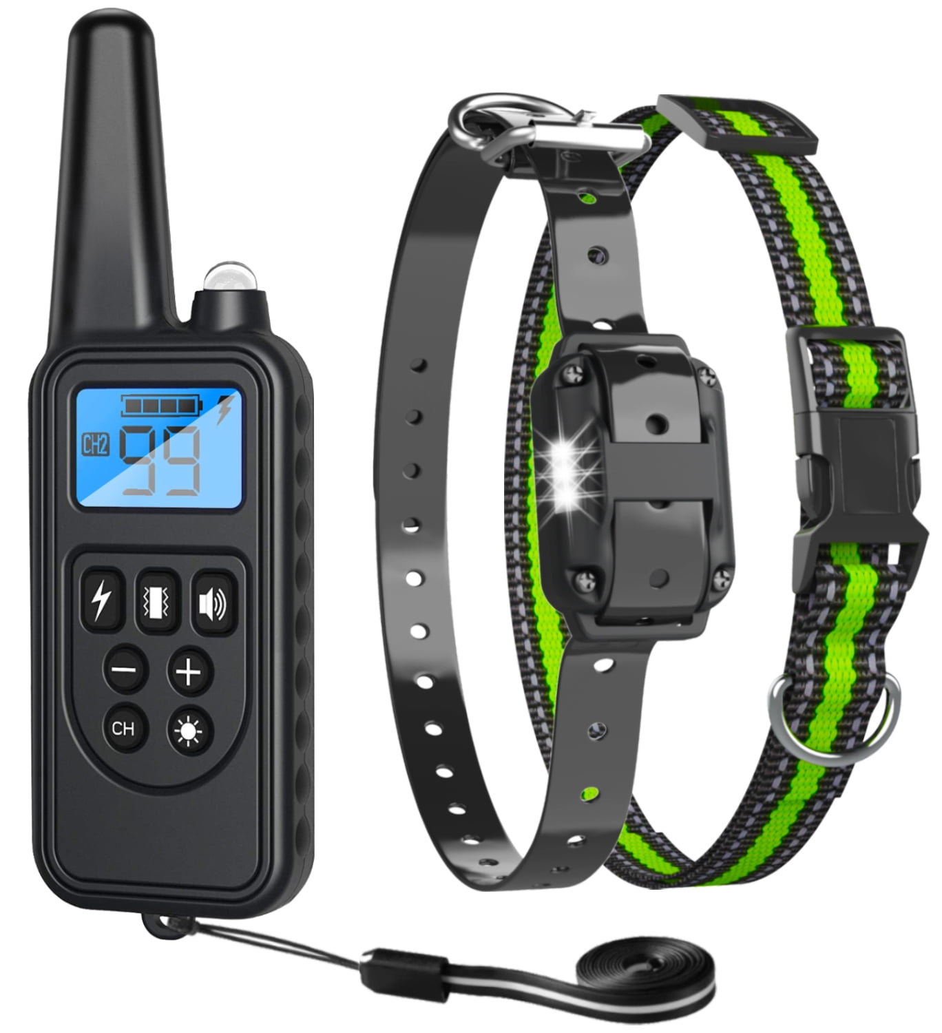 Dog Training Collar with Remote 3 Correction Modes Beep Vibration Waterproof Dog E Collar for Dogs Large,Medium,Small Rechargeable Training Collar Up to 1800ft Remote Range Training Collar for Dogs 