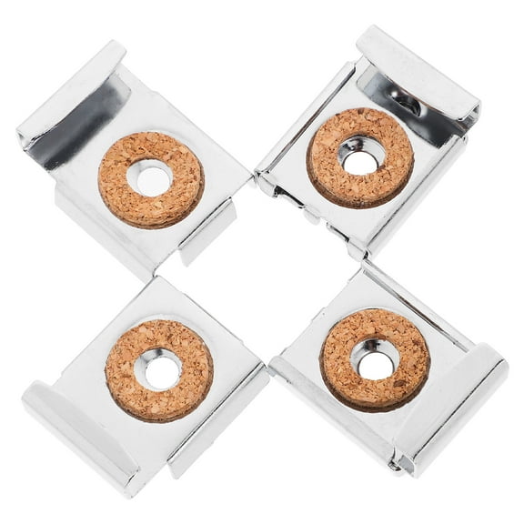 4pcs Metal Mirror Clips Kit Wall Mounting Mirror Retainer Mirror Holder Wide Fixing Clip Kit Heavy Duty Mirror Hanger For Wall Mount Frameless Mirror