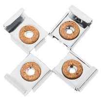 4pcs Metal Mirror Clips Kit Wall Mounting Mirror Retainer Mirror Holder Wide Fixing Clip Kit Heavy Duty Mirror Hanger For Wall Mount Frameless Mirror