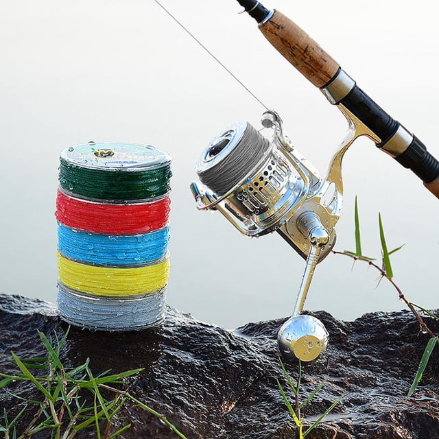 Pe Línea De Pesca Línea trenzada de PE de 4 hebras, 100 m, líneas de pesca con señuelo multifilamento (0,8/10 libras)