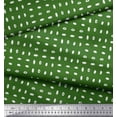 thumbnail image 2 of Soimoi Green Cotton Voile Fabric Brush Stroke Abstract Print Fabric by the Yard 42 Inch Wide, 2 of 3