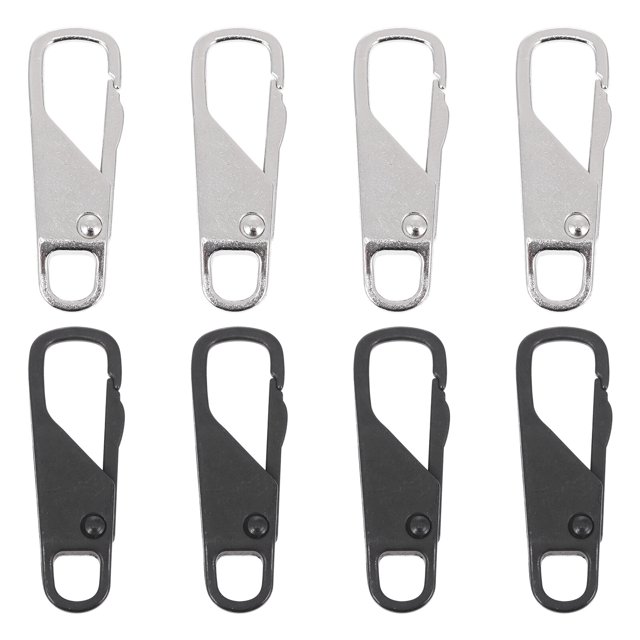 EeaseMX 8 cabezales de cremallera duraderos, lengüetas de cremallera, tiradores de repuesto de cremallera, accesorios de cremallera