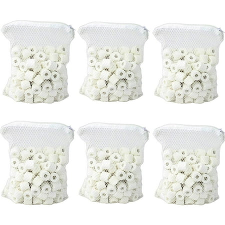 Biological Filter Media C2 Biological Bacteria House Ceramic Rings Filter Media 6 lbs Bagged for Aquarium Fish Tank Canister Filters ()