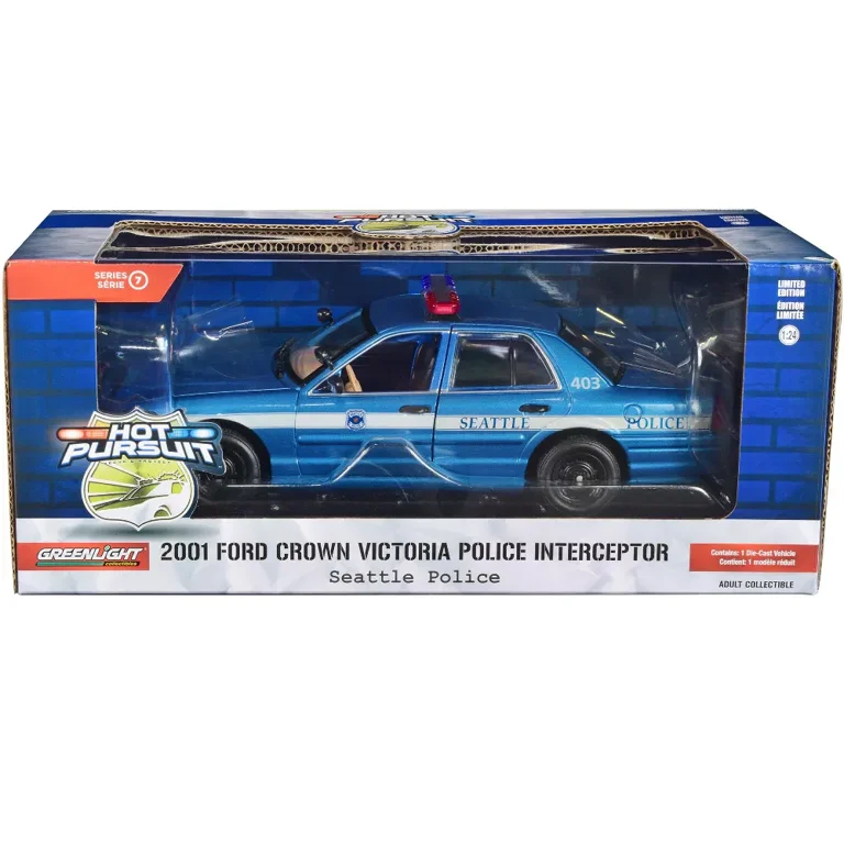 2001 Ford Crown Victoria Police Interceptor Blue Met. 1/24