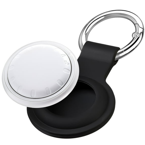 UOWNMI Key Finder, Item Locator, Works with Apple Find My (iOS Only), 1PCS Luggage Tracker with 1PCS Silicone Tracker Holder ,  Air Tracker for Suitcases, Wallets, Backpack