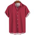 thumbnail image 1 of Chemise Homme Plage Hawaïenne Luxe Impression 3D Couleur Unie Motif Manches Courtes Haut Mode Super Large, 1 of 5