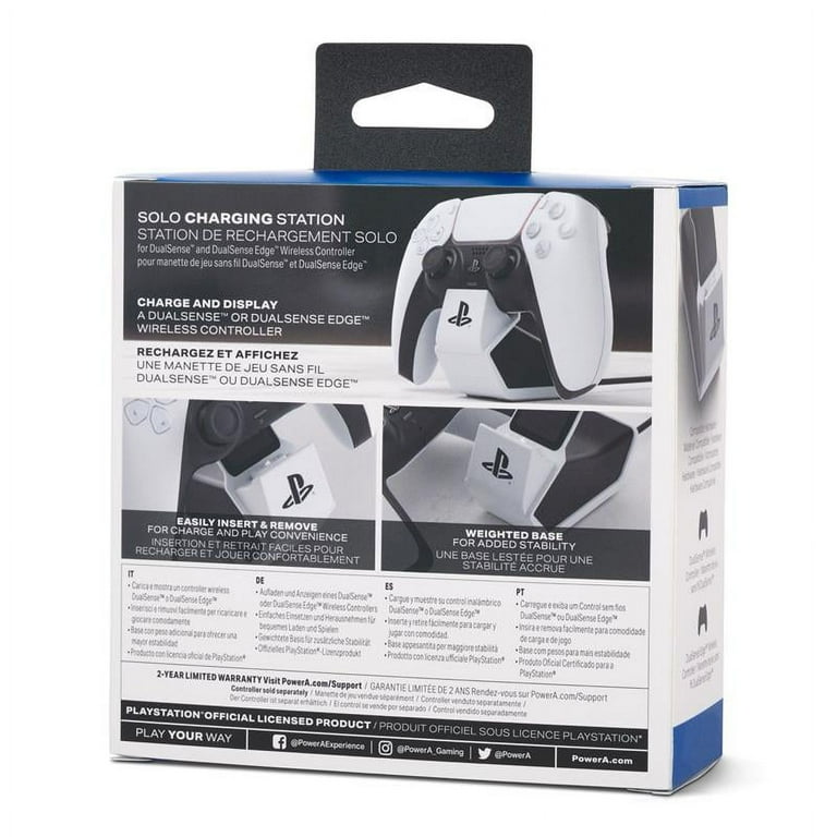 PowerA Solo Charging Station for DualSense Wireless Controllers, White - PS5