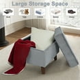 thumbnail image 4 of FAGAGA Large Storage Ottoman, Adjustable Foot Stool for Living Room, Step Stool Ottoman with Storage, Upholstered Corduroy Foot Rest for Bedroom, Dorm | Light Grey, 4 of 10