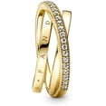 thumbnail image 3 of Anillo Pandora De Banda Triple Cruzado Con Pavé 14K 169057C01 | Talle 54 | Joyería De Lujo Para Mujer | Ideal Para Regalo Elegante | Compatible Con Charms Pandora, 3 of 5
