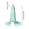 thumbnail image 3 of Gunia Hooded Cloak For Women Adult Lace Cape Cosplay Halloween Role Play Dress Up Outfits Stage Performance Holiday Party Wear,Green, 3 of 4