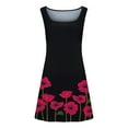 thumbnail image 4 of Sundresses for Women Casual Summer - Beach Dresses for Women Casual Summer Sleeveless Sundress Knee Length Midi Dress Boho Floral Vacation Tank Dress, 4 of 7